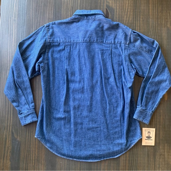 Ruff Hewen Blue Denimn Long Sleeve Shirt / Jacket Made In USA - Picture 6 of 6